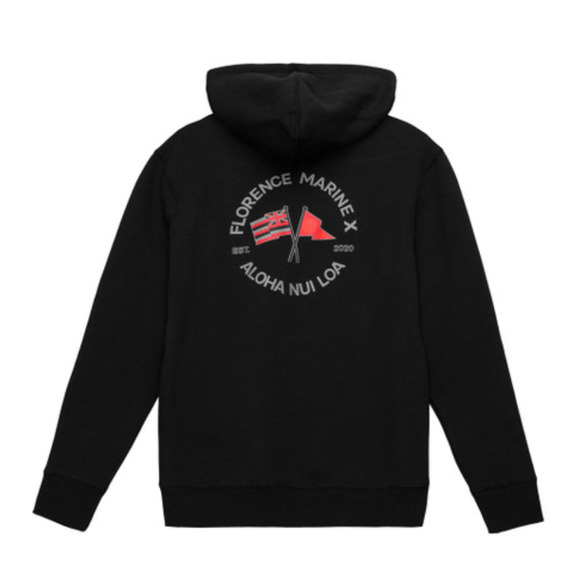 NEW! Florence Marine X Nui Loa Hoodie Size Small Black Sweatshirt Organic Cotton - Picture 1 of 12